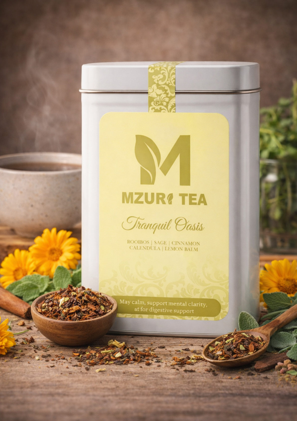 Tranquil Oasis, a calming rooibos blend